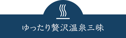 ゆったり贅沢温泉三昧
